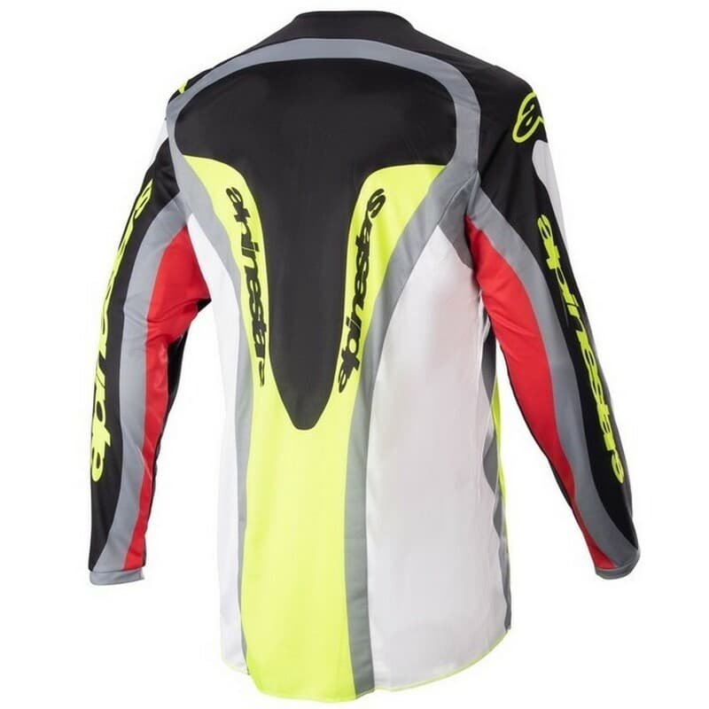 Camiseta Alpinestars Fluid Agent Negro Rojo Amaril