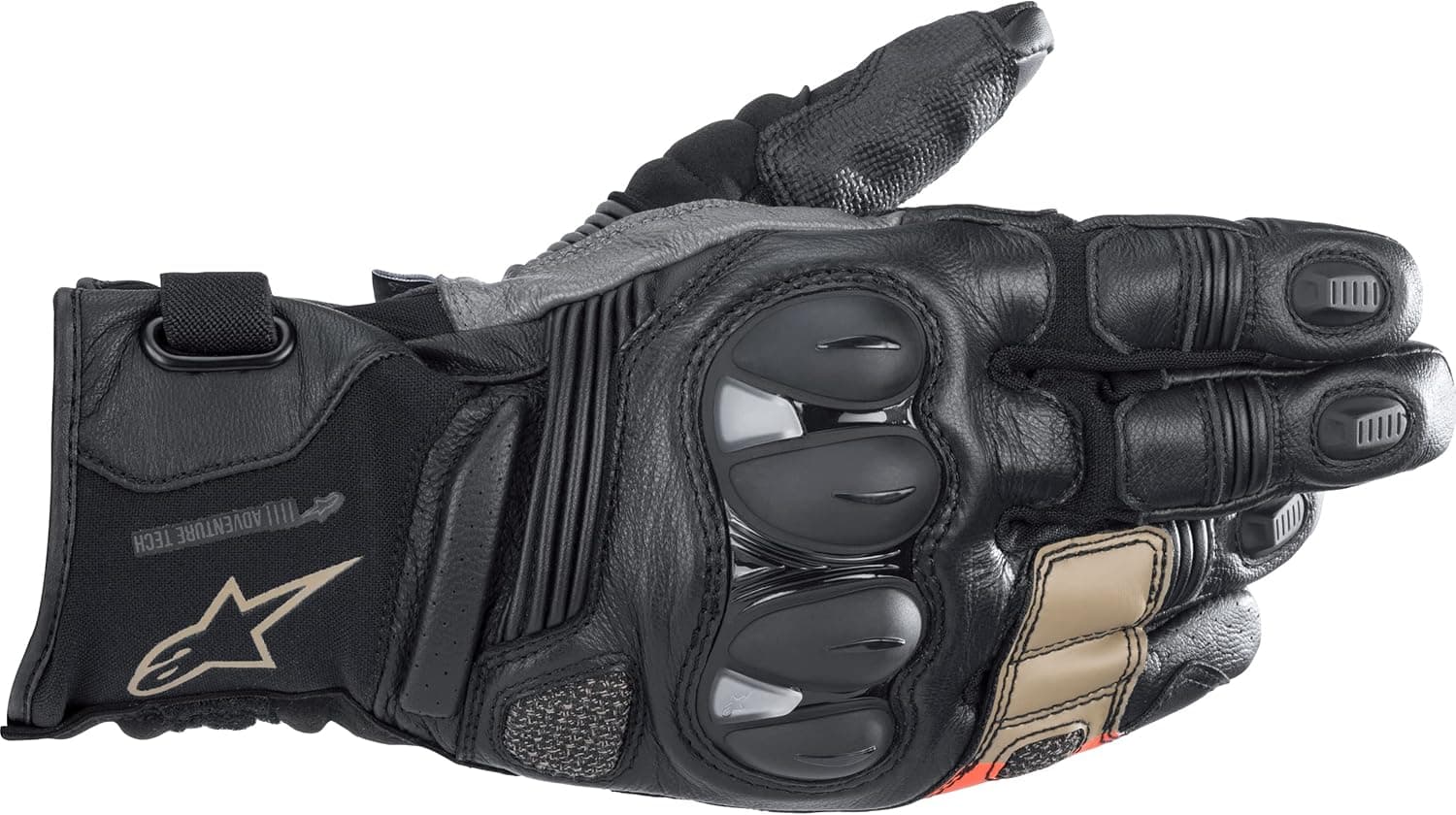 Guantes Alpinestars Belize V2 Drystar Negro Dorado image_1