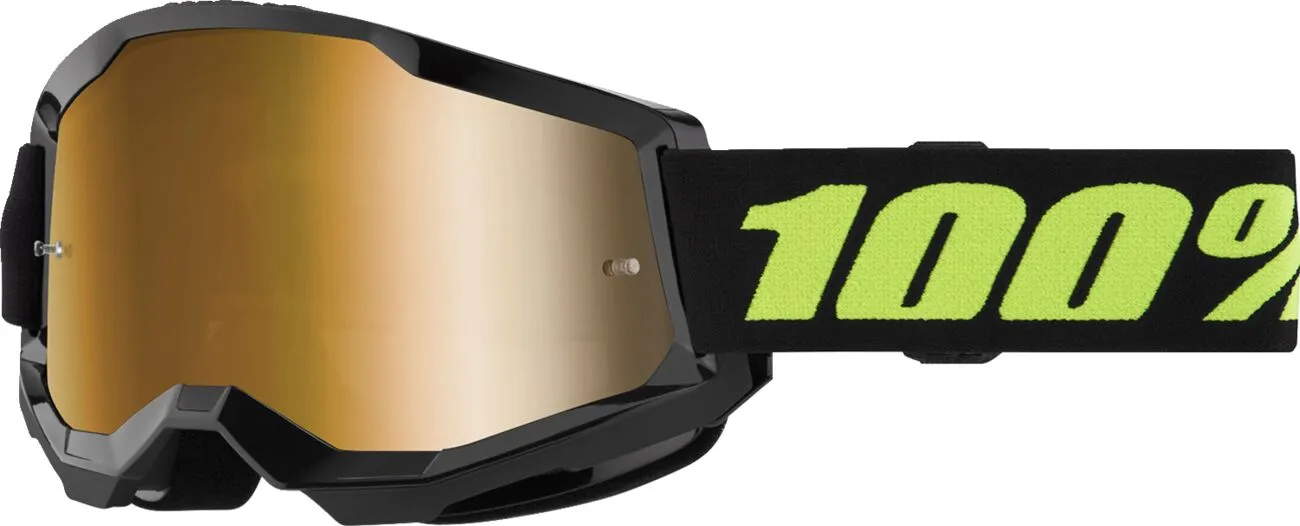 Gafas 100% Strata-2 Negro Amarillo Espejo image_1