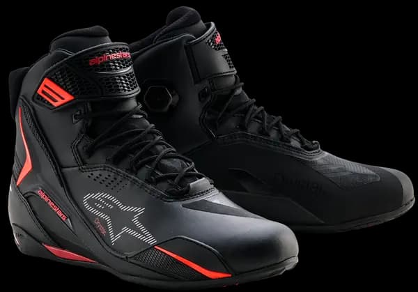 Botas Alpinestars FASTER-4 Drystar Negro Rojo Botas Alpinestars FASTER-4 Drystar Negro Rojo