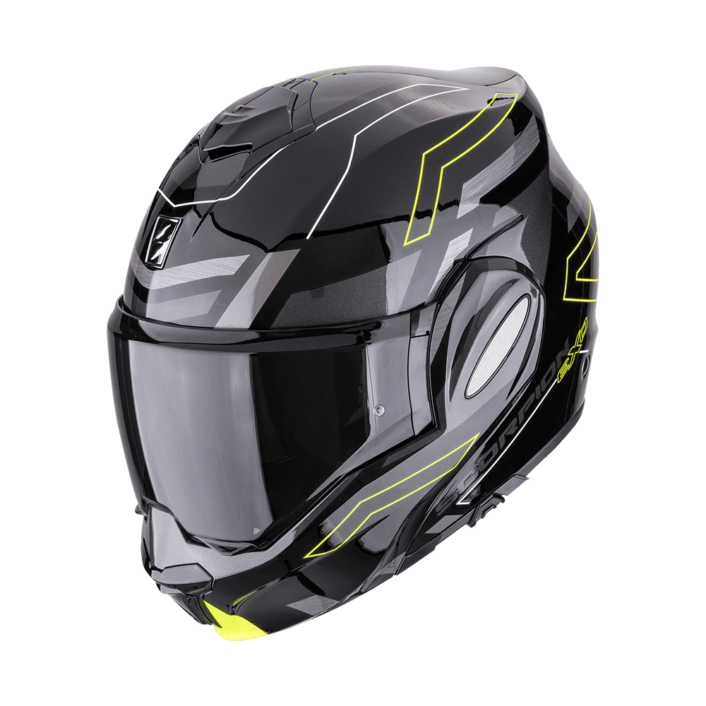 Casco Scorpion EXO-TECH Evo Conquer Negro Amarillo image_1