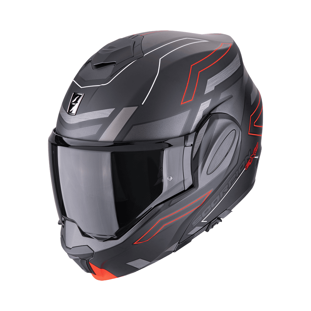 Casco Scorpion EXO-TECH Evo Conquer Negro Rojo Mat image_1