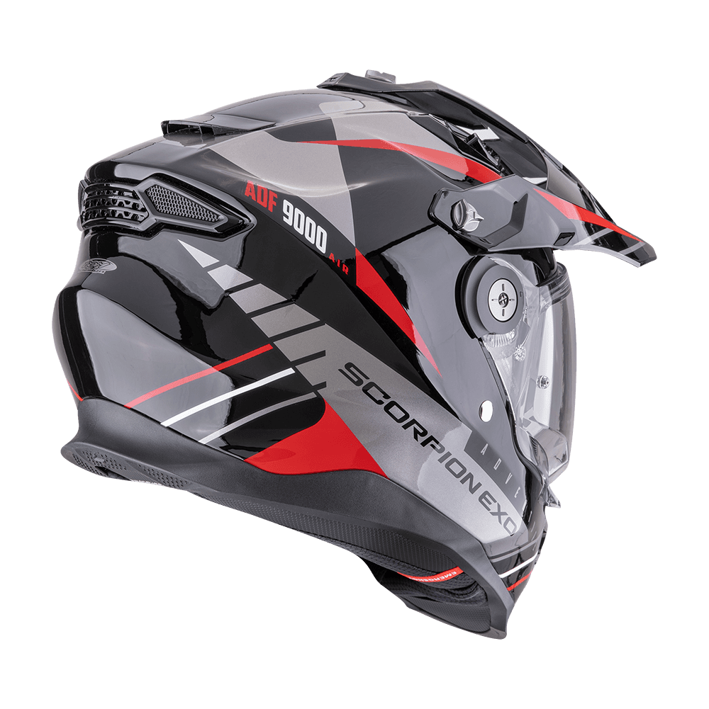 Casco Scorpion ADF-9000 AIR Feat Negro Plata Rojo Casco Scorpion ADF-9000 AIR Feat Negro Plata Rojo